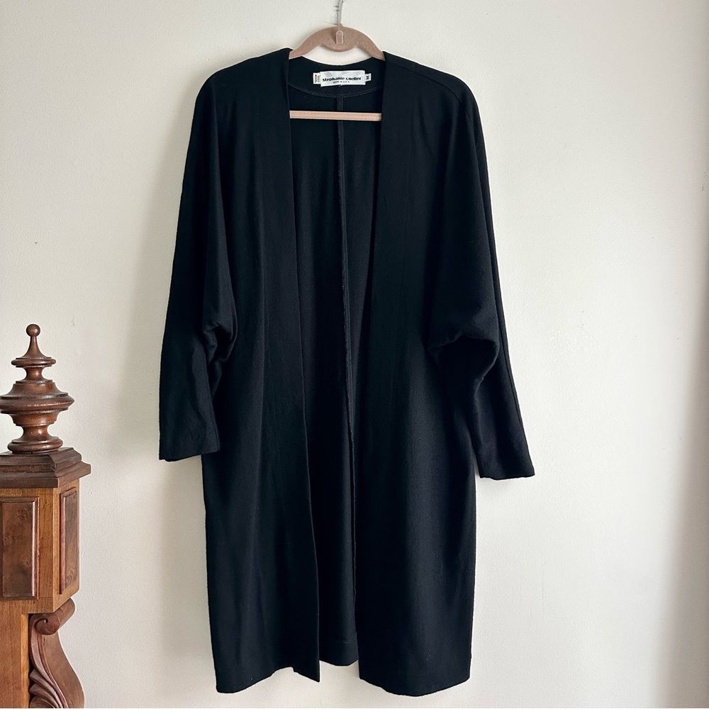 Vintage 100% Wool Long Dolman Sleeve Cardigan